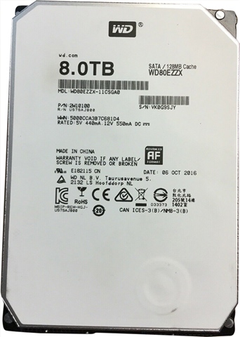 WD WD80EZZX 8TB 3.5